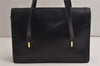 Authentic Christian Dior Vintage Shoulder Hand Bag Purse Leather Black CD 9818J