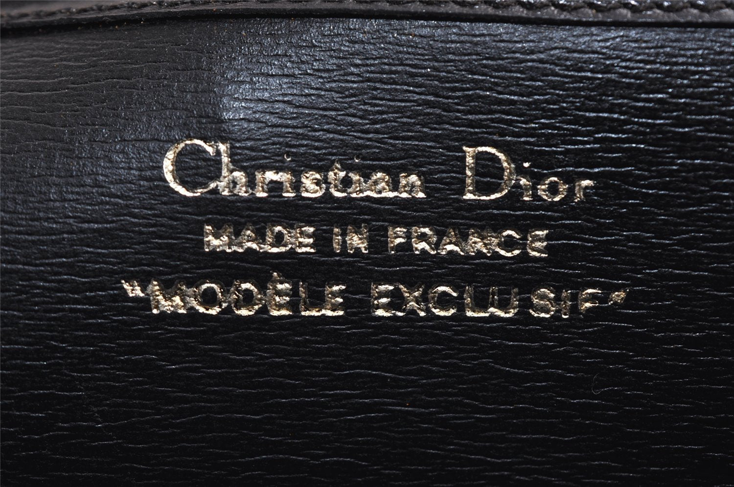 Authentic Christian Dior Vintage Shoulder Hand Bag Purse Leather Black CD 9818J