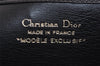 Authentic Christian Dior Vintage Shoulder Hand Bag Purse Leather Black CD 9818J