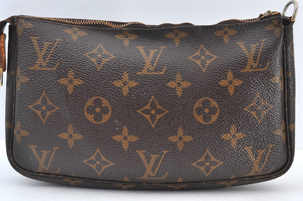 Authentic Louis Vuitton Monogram Pochette Accessoires Pouch M51980 LV Junk 9819G