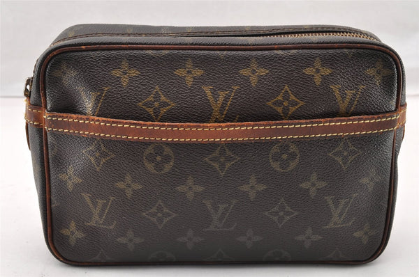 Authentic Louis Vuitton Monogram Compiegne 23 Clutch Hand Bag M51847 Junk 9819I