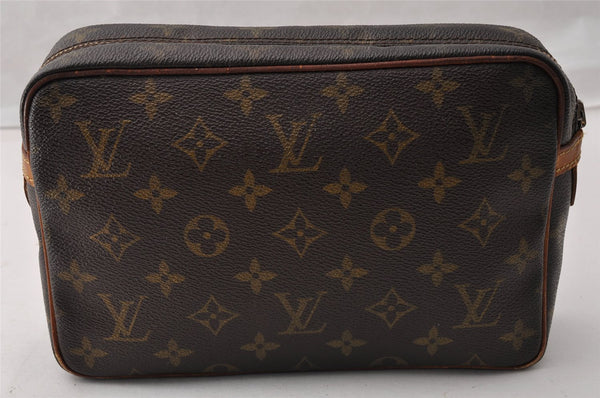 Authentic Louis Vuitton Monogram Compiegne 23 Clutch Hand Bag M51847 Junk 9819I