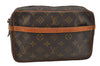 Authentic Louis Vuitton Monogram Compiegne 23 Clutch Hand Bag M51847 Junk 9820I