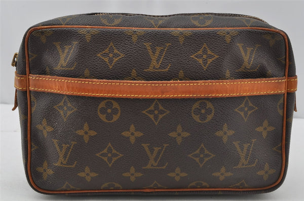 Authentic Louis Vuitton Monogram Compiegne 23 Clutch Hand Bag M51847 Junk 9820I