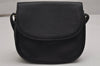 Authentic Burberrys Vintage Leather Shoulder Cross Body Bag Purse Black 9821J