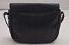 Authentic Burberrys Vintage Leather Shoulder Cross Body Bag Purse Black 9821J