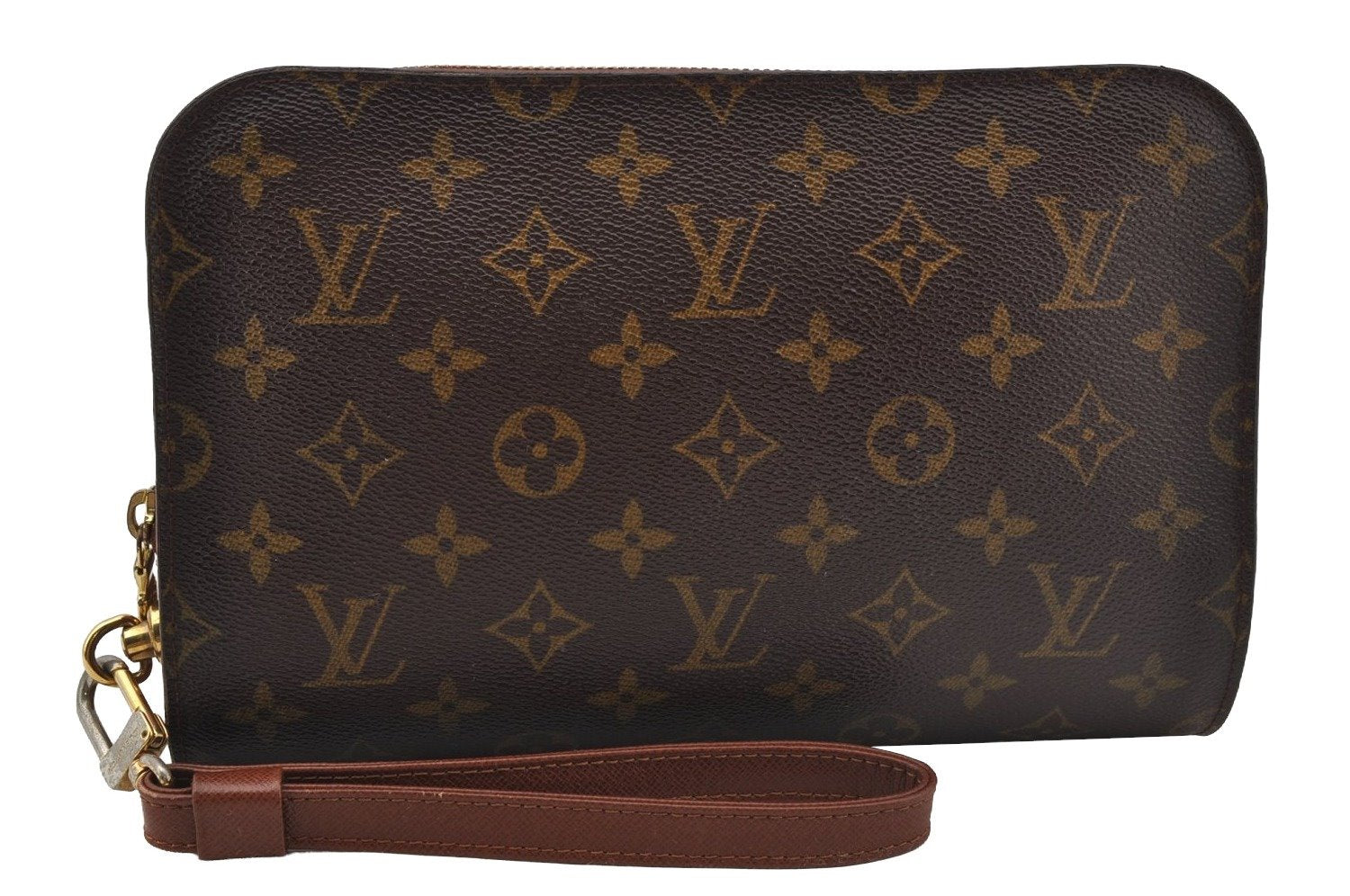 Authentic Louis Vuitton Monogram Orsay Clutch Hand Bag Purse M51790 LV 9822I