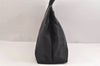 Authentic Salvatore Ferragamo Gancini Nylon 2Way Shoulder Hand Bag Black 9823J