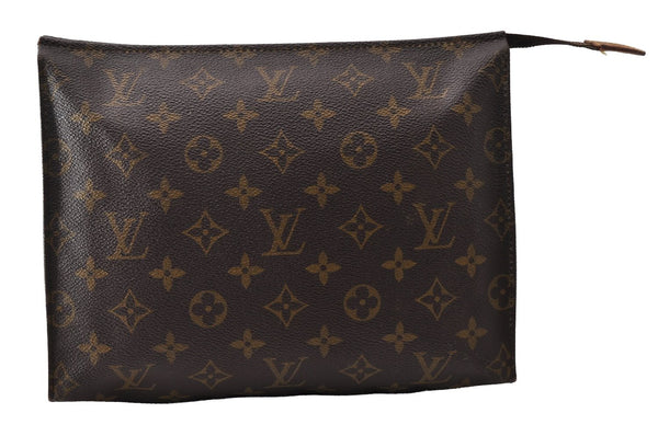 Auth Louis Vuitton Monogram Poche Toilette 26 M47542 Cosmetics Pouch Junk 9824I