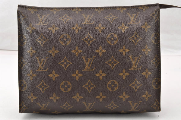 Auth Louis Vuitton Monogram Poche Toilette 26 M47542 Cosmetics Pouch Junk 9824I