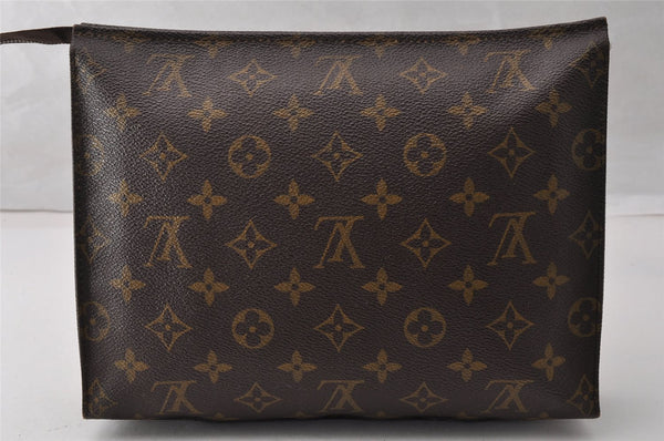 Auth Louis Vuitton Monogram Poche Toilette 26 M47542 Cosmetics Pouch Junk 9824I