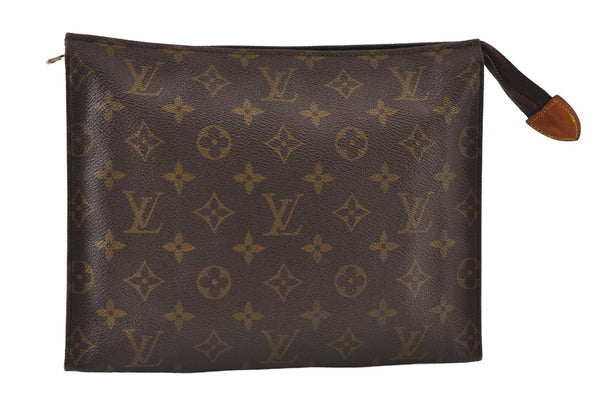 Authentic Louis Vuitton Monogram Poche Toilette 26 M47542 Cosmetics Pouch 9825I