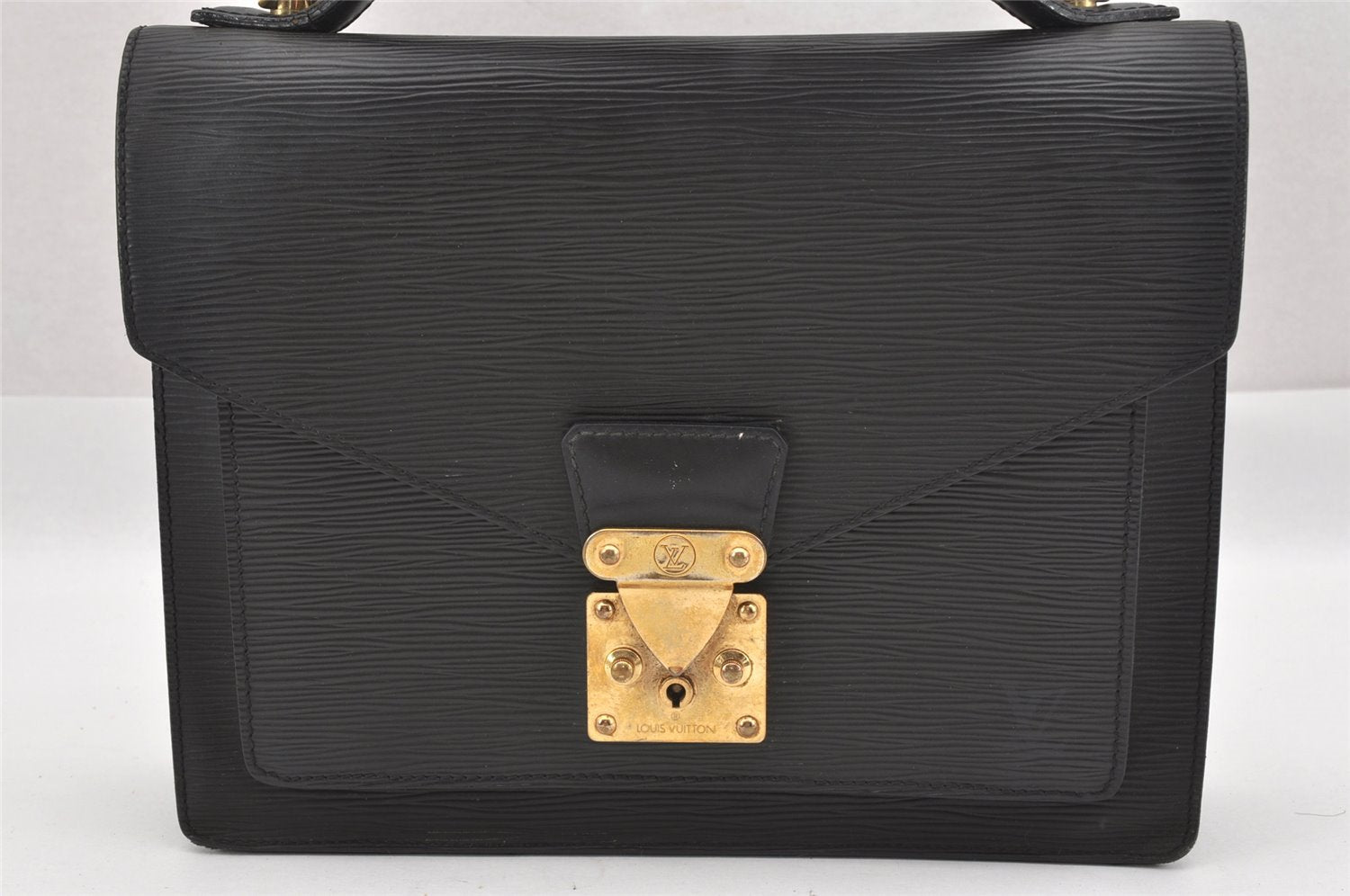 Authentic Louis Vuitton Epi Monceau 2Way Shoulder Hand Bag Black M52122 LV 9826I