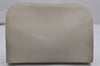 Authentic Salvatore Ferragamo Gancini Leather Shoulder Crossbody Bag White 9827J