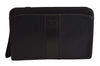 Authentic BURBERRY Vintage Leather Clutch Hand Bag Purse Black 9828J