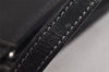 Authentic BURBERRY Vintage Leather Clutch Hand Bag Purse Black 9828J