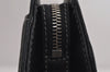 Authentic BURBERRY Vintage Leather Clutch Hand Bag Purse Black 9828J