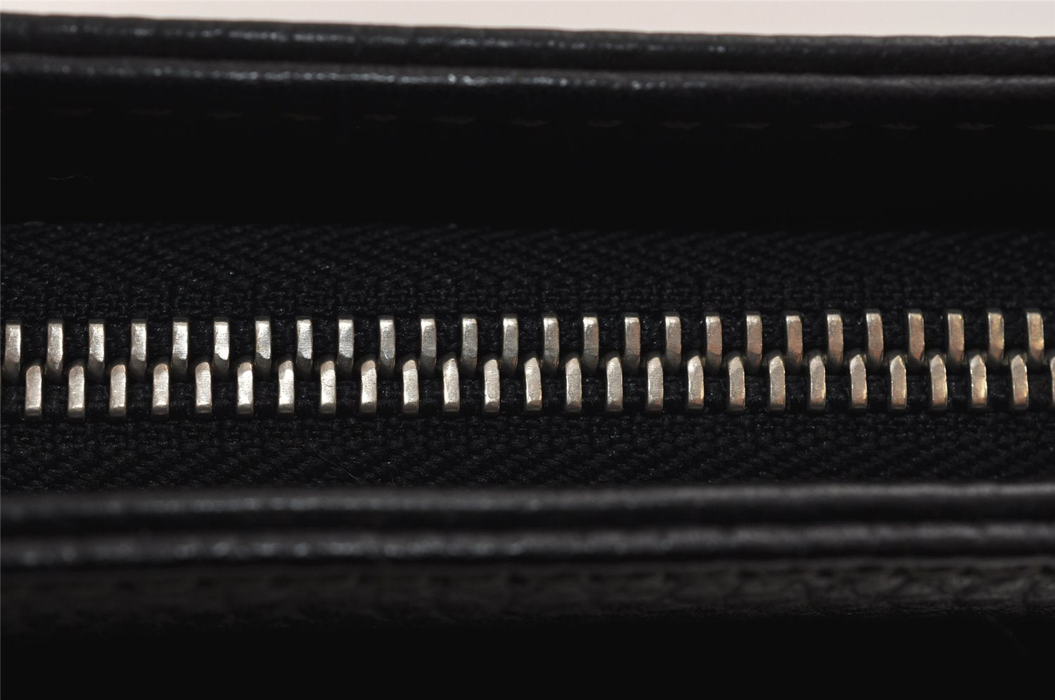 Authentic BURBERRY Vintage Leather Clutch Hand Bag Purse Black 9828J