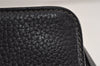 Authentic BURBERRY Vintage Leather Clutch Hand Bag Purse Black 9828J