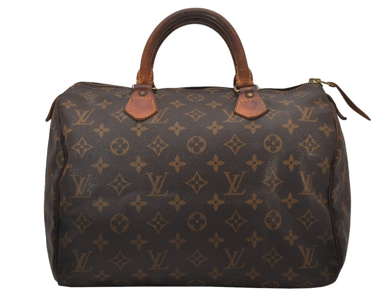 Authentic Louis Vuitton Monogram Speedy 30 Hand Boston Bag M41526 LV 9829I