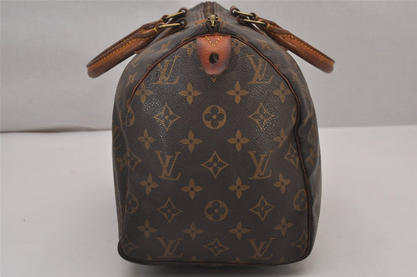 Authentic Louis Vuitton Monogram Speedy 30 Hand Boston Bag M41526 LV 9829I