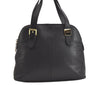 Authentic BURBERRY Vintage Leather Shoulder Hand Bag Purse Black 9829J