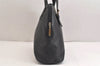 Authentic BURBERRY Vintage Leather Shoulder Hand Bag Purse Black 9829J