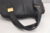 Authentic BURBERRY Vintage Leather Shoulder Hand Bag Purse Black 9829J