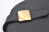 Authentic BURBERRY Vintage Leather Shoulder Hand Bag Purse Black 9829J
