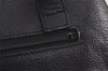 Authentic BURBERRY Vintage Leather Shoulder Hand Bag Purse Black 9829J
