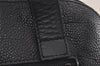 Authentic BURBERRY Vintage Leather Shoulder Hand Bag Purse Black 9829J
