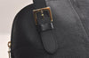 Authentic BURBERRY Vintage Leather Shoulder Hand Bag Purse Black 9829J