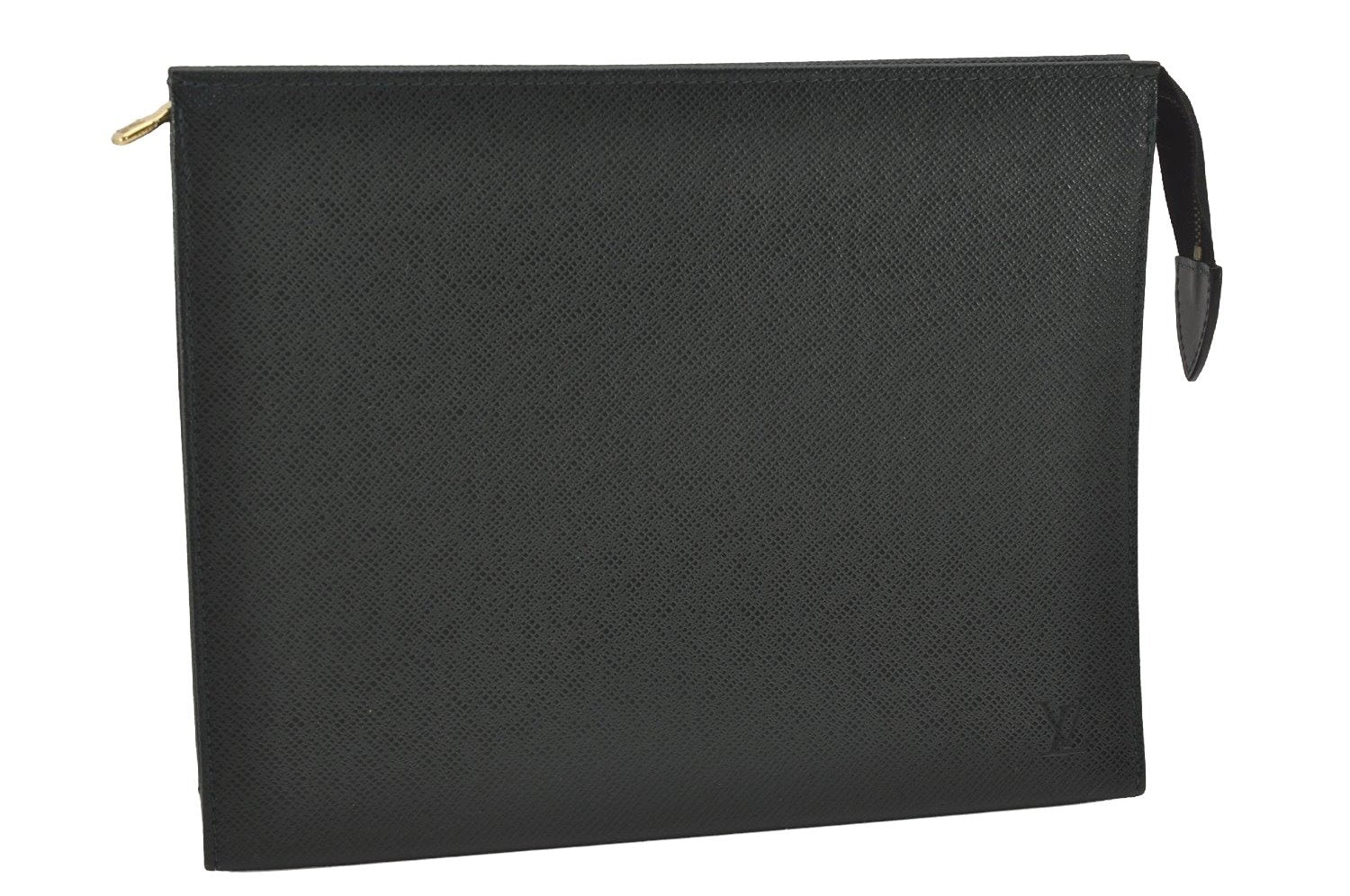 Auth Louis Vuitton Taiga Poche Toilette Cosmetics Pouch Green M99034 Junk 9830I