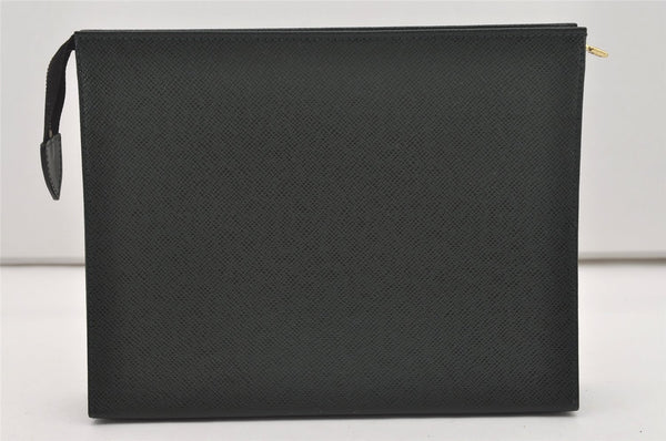 Auth Louis Vuitton Taiga Poche Toilette Cosmetics Pouch Green M99034 Junk 9830I