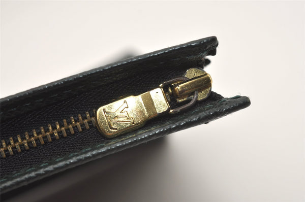 Auth Louis Vuitton Taiga Poche Toilette Cosmetics Pouch Green M99034 Junk 9830I