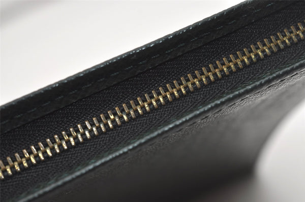 Auth Louis Vuitton Taiga Poche Toilette Cosmetics Pouch Green M99034 Junk 9830I