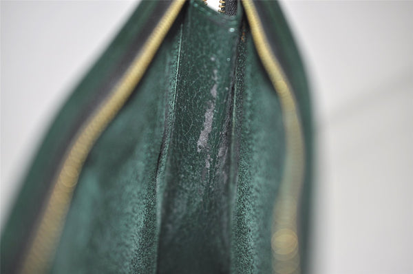 Auth Louis Vuitton Taiga Poche Toilette Cosmetics Pouch Green M99034 Junk 9830I