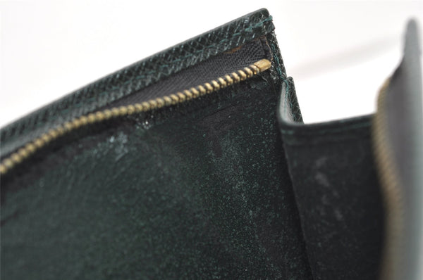 Auth Louis Vuitton Taiga Poche Toilette Cosmetics Pouch Green M99034 Junk 9830I