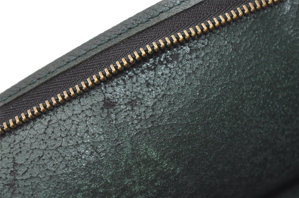 Auth Louis Vuitton Taiga Poche Toilette Cosmetics Pouch Green M99034 Junk 9830I