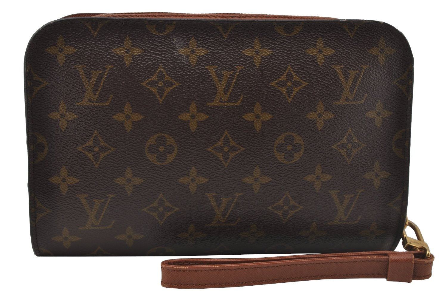 Authentic Louis Vuitton Monogram Orsay Clutch Hand Bag Purse M51790 LV 9831I