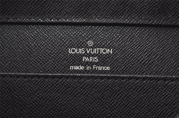 Authentic Louis Vuitton Taiga Baikal Clutch Bag Black M30182 LV 9831J
