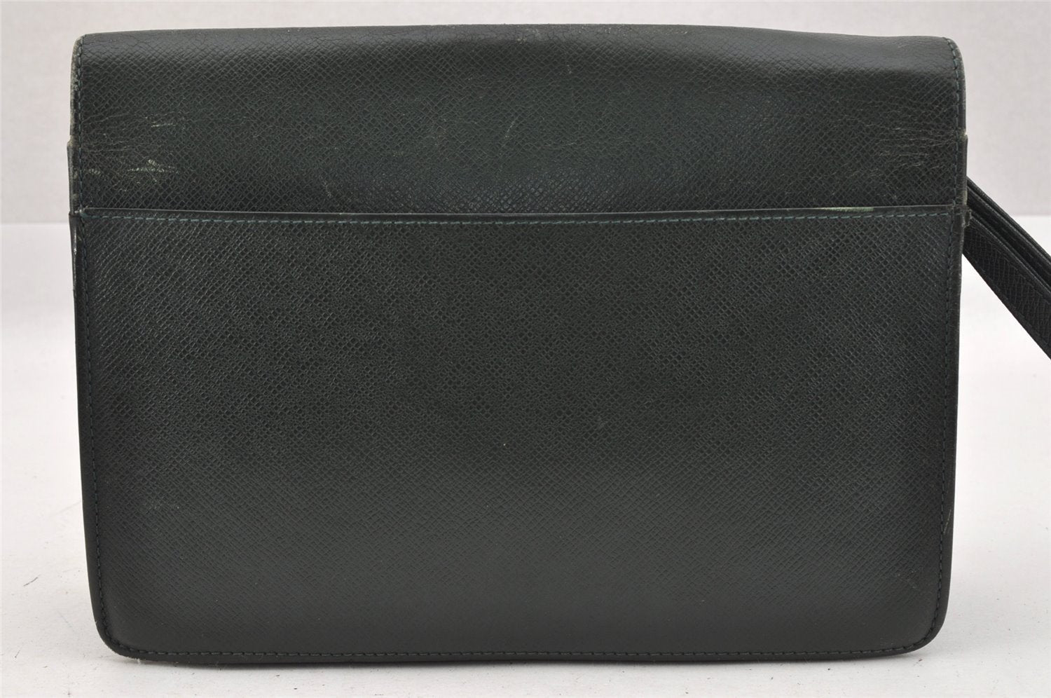 Authentic Louis Vuitton Taiga Pochette Kourad Clutch Bag Green M30194 LV 9833I