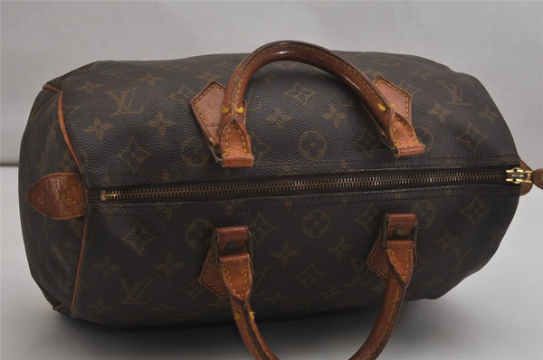 Authentic Louis Vuitton Monogram Speedy 30 Hand Boston Bag M41526 LV 9833J