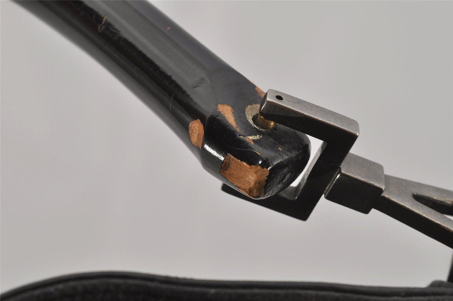 Authentic GUCCI Bamboo 2Way Shoulder Hand Bag Leather 0011577 Black 9834I