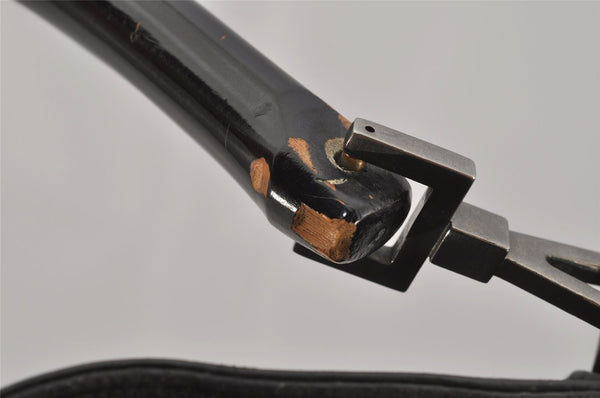 Authentic GUCCI Bamboo 2Way Shoulder Hand Bag Leather 0011577 Black 9834I