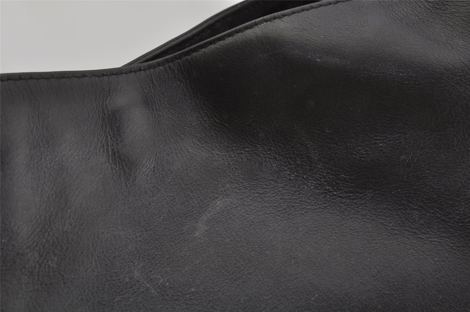 Authentic GUCCI Bamboo 2Way Shoulder Hand Bag Leather 0011577 Black 9834I