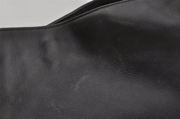 Authentic GUCCI Bamboo 2Way Shoulder Hand Bag Leather 0011577 Black 9834I