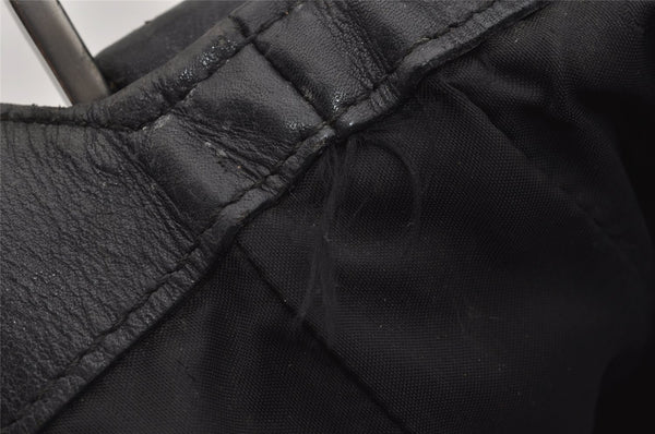 Authentic GUCCI Bamboo 2Way Shoulder Hand Bag Leather 0011577 Black 9834I