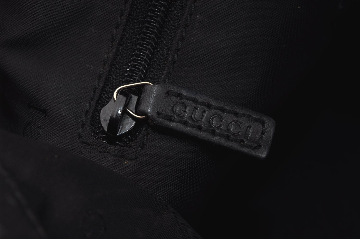 Authentic GUCCI Bamboo 2Way Shoulder Hand Bag Leather 0011577 Black 9834I