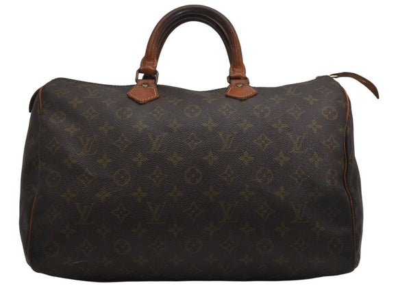 Authentic Louis Vuitton Monogram Speedy 35 Hand Boston Bag Old Model LV 9834J